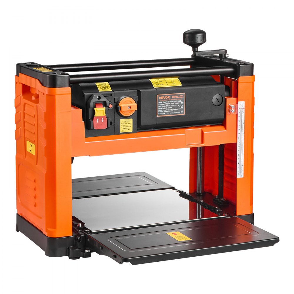 Dickenhobel, 2 Geschwindigkeiten, 330 mm breiter Arbeitstisch, Hobel, drei Klingen, 2000 W, 23500 U/min, leistungsstarker Motor, Doppelrollen, Überrollschutz, Holzbearbeitung für Hart- und Weichholz Dickenhobel, 2 Geschwindigkeiten, 330 mm breiter Arbeitstisch, Hobel, drei Klingen, 2000 W, 23500 U/min, leistungsstarker Motor, Doppelrollen, Überrollschutz, Holzbearbeitung für Hart- und Weichholz