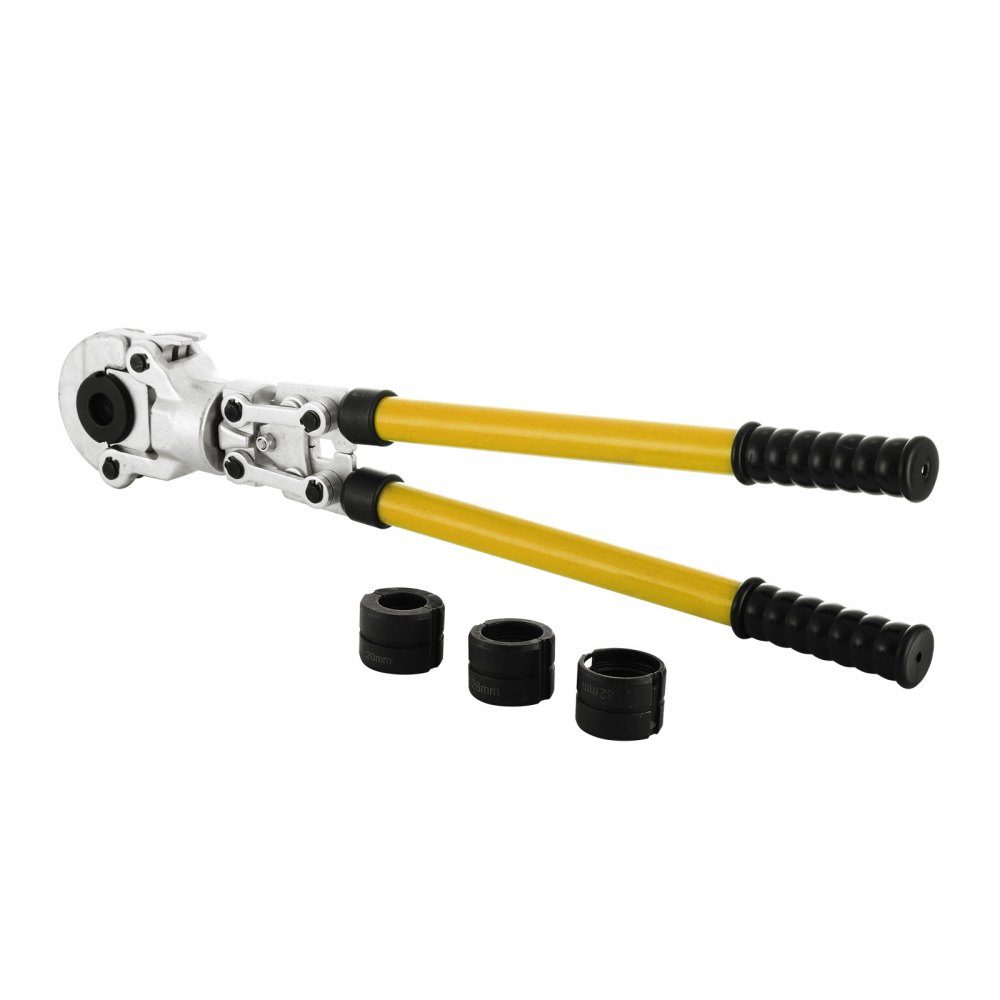 Perstang TH 16, TH 20, TH 26, TH 32, perstang, perstang Ø 16-32 mm, pijppertang geel, stalen perstang met ergonomische en antisliphandgreep, pijppertang 530-750 mm uitschuifbaar