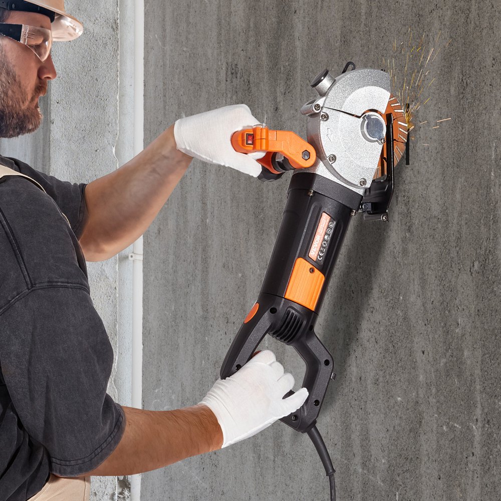 Elektrische Wandfräsmaschine, 5000 U/min, Wandschlitzfräse, 4800 Watt, Wandnutfräse, Schlitzmaschine, 42 mm, für Ziegel, Granit, Marmor, Beton, Fräser, Ausklinker, Nuter mit 5 x Sägeblättern Elektrische Wandfräsmaschine, 5000 U/min, Wandschlitzfräse, 4800 Watt, Wandnutfräse, Schlitzmaschine, 42 mm, für Ziegel, Granit, Marmor, Beton, Fräser, Ausklinker, Nuter mit 5 x Sägeblättern