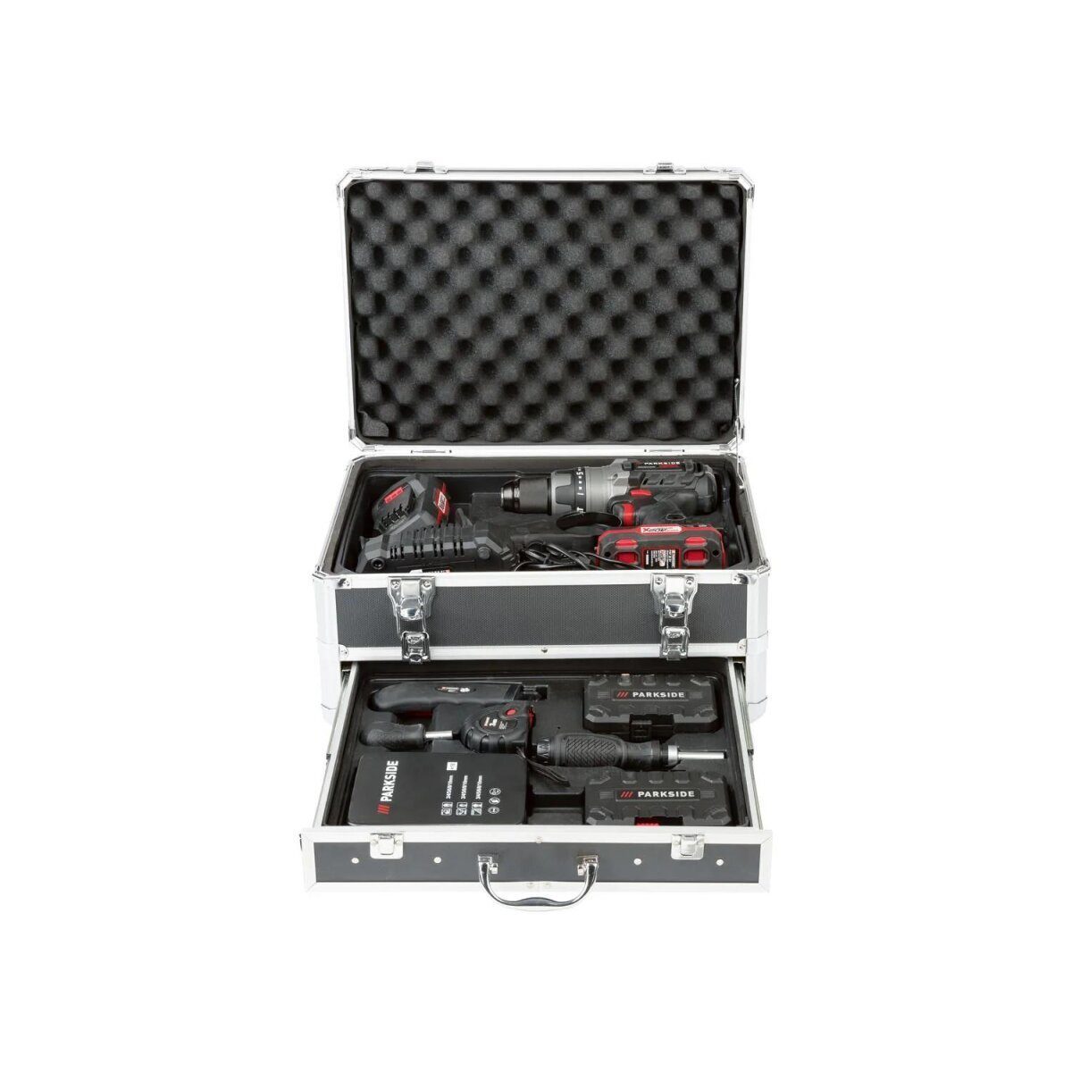 PARKSIDE PERFORMANCE 20 V cordless impact drill starter set “PSBSAP 20-Li B2”, including 97-piece accessory set