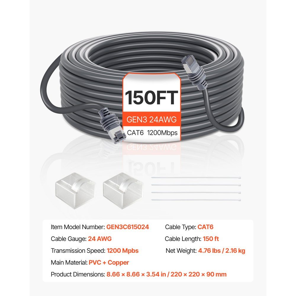 Starlink Standard Cable Gen 3 Satellite V3-Verlängerungskabel 45,72 m 24 AWG / 0,25 mm²