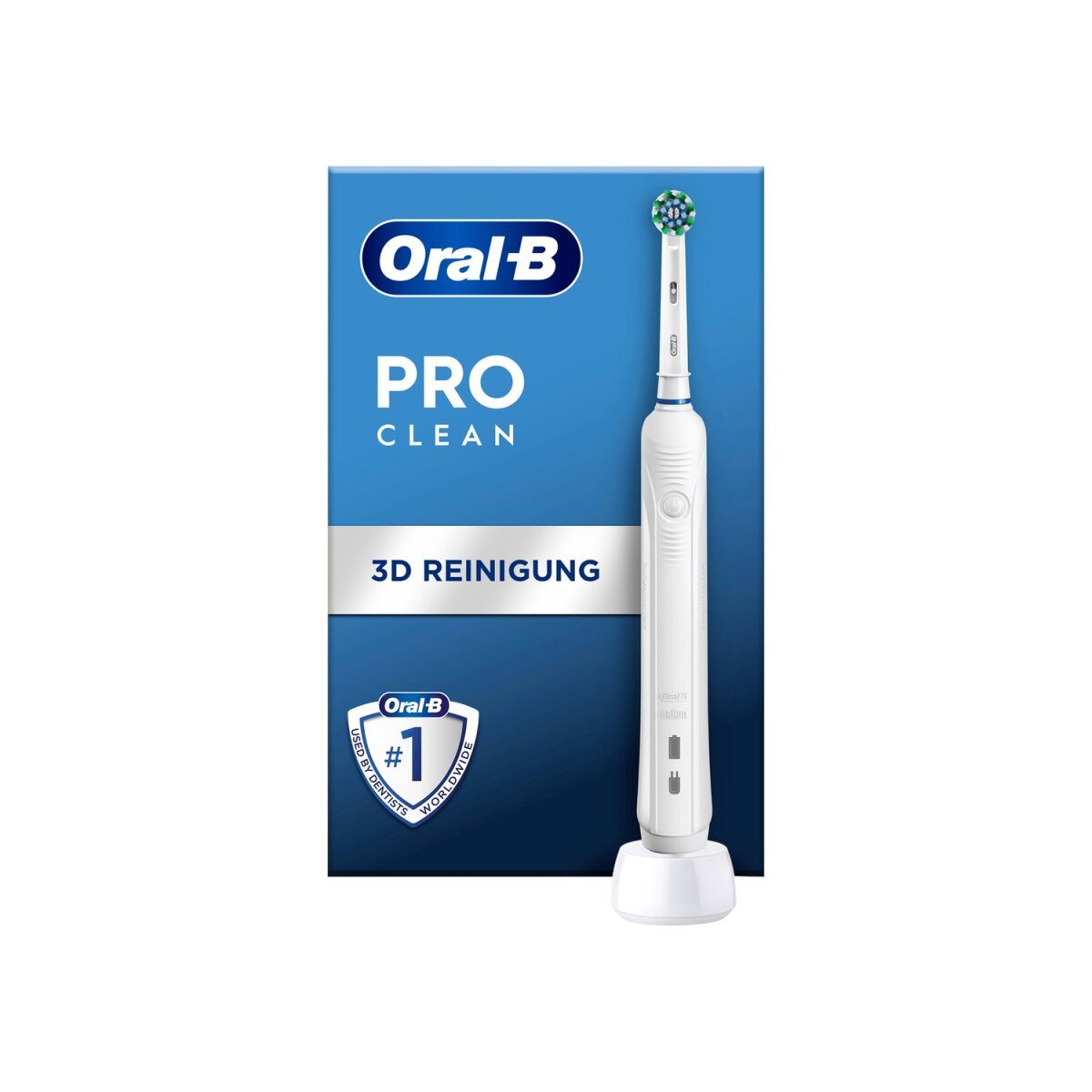 Oral-B elektrische Zahnbürste „Pro1 Clean“, inklusive Ladestation (weiß)