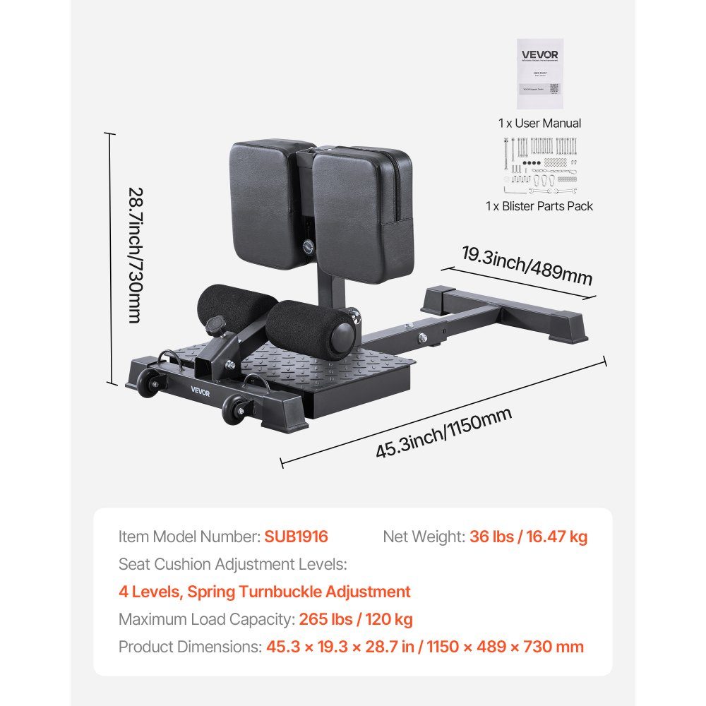 Sissy Squat Machine, Multifunctional Deep Sissy Squat Bench for Leg Muscle Training, Foldable Squat Trainer for Core, Waist, Buttocks, Leg Training Equipment for Home Gym