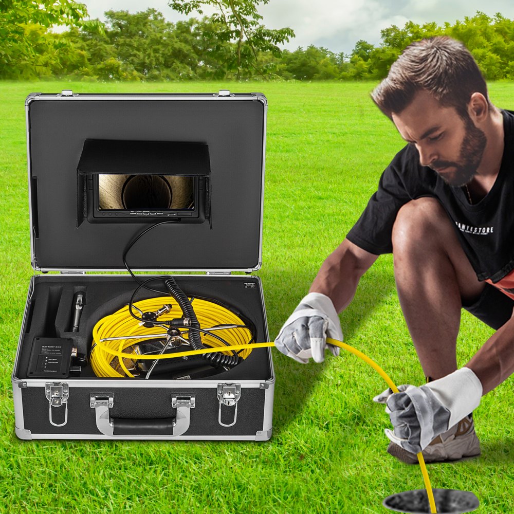 Rioolinspectiecamera 7 inch pijpcamera-inspectie 30m industriële pijpinspectiecamera Waterdichte drainagedetectie met 1000TVL HD-camera 4500mAh grote batterij Rioolinspectiecamera 7 inch pijpcamera-inspectie 30m industriële pijpinspectiecamera Waterdichte drainagedetectie met 1000TVL HD-camera 4500mAh grote batterij
