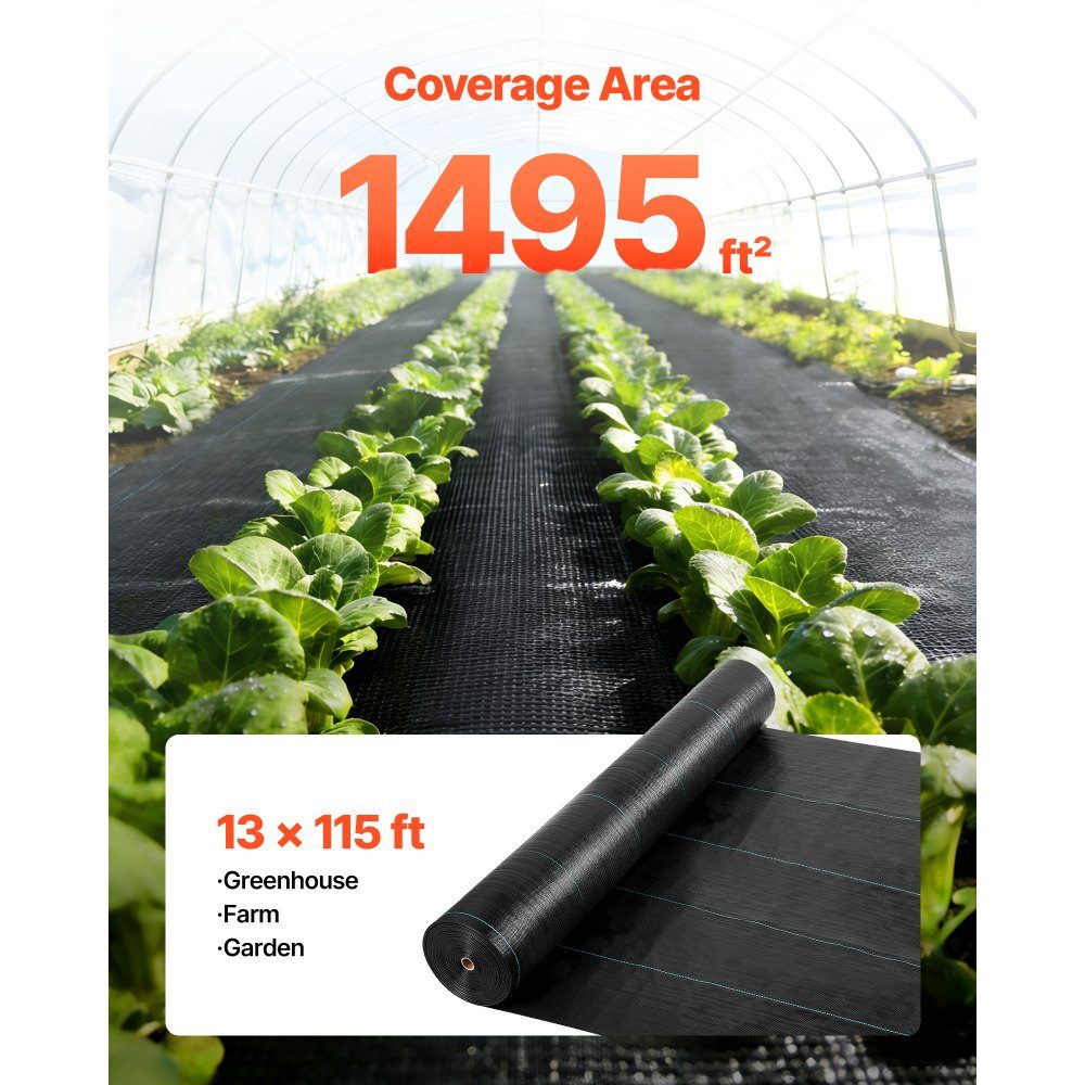 Unkrautvlies 4x35,1 m Gartenvlies 100 g/㎡, Unkrautmatte auf Rolle aus Polypropylen, Unkrautfolie mit hoher Belüftungsdrainage, Wurzelsperre gegen Unkraut für den Gewächshausanbau, schwarz