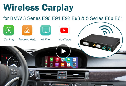 Bezprzewodowy interfejs Apple CarPlay Android Auto dla BMW serii 3 E90 E91 E92 E93 serii 5 E60 E61 2008-2013 z łączem lustrzanym AirPlay Bezprzewodowy interfejs Apple CarPlay Android Auto dla BMW serii 3 E90 E91 E92 E93 serii 5 E60 E61 2008-2013 z łączem lustrzanym AirPlay