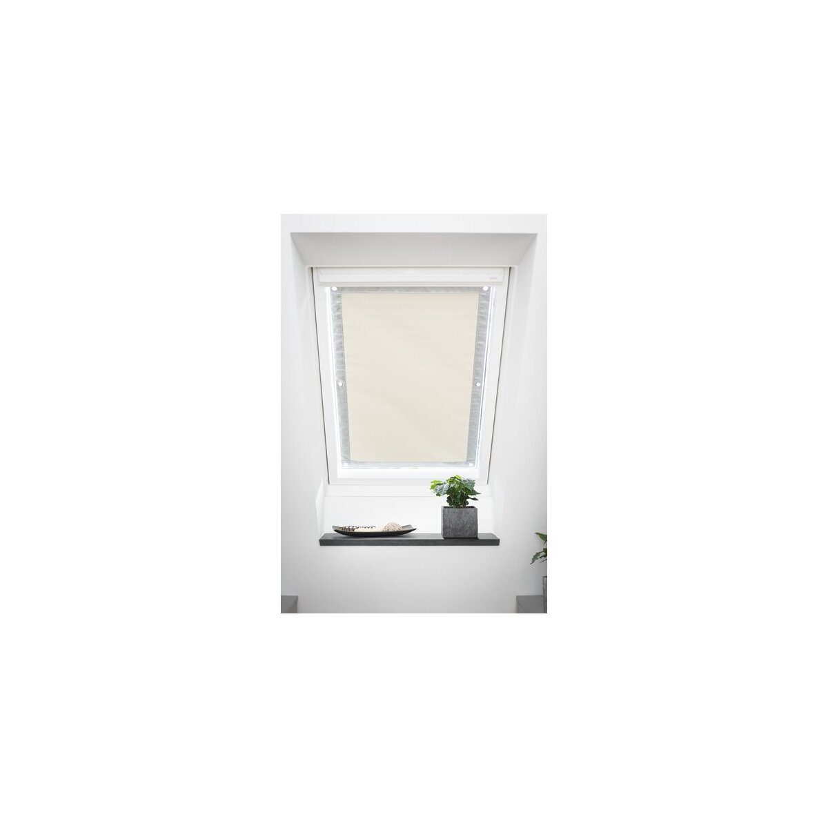 Dachfenster Sonnenschutz Haftfix Verdunkelung 59 x 91,5 Lichtblick Beige
