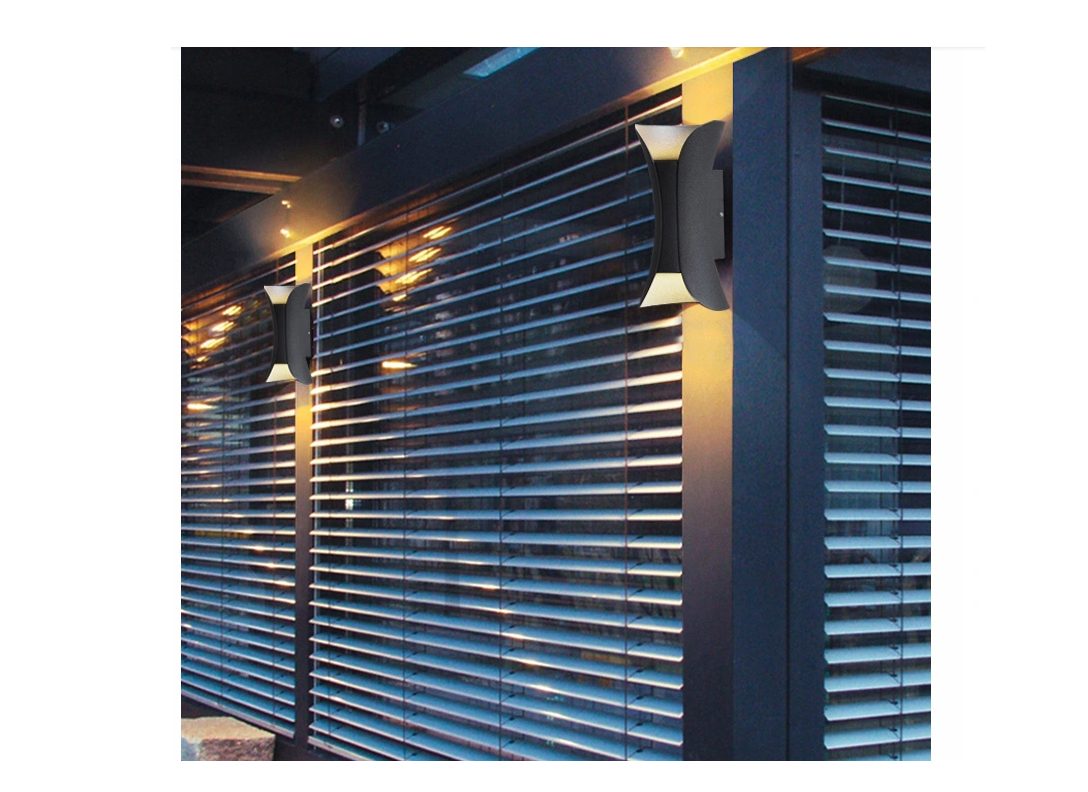 *BESTDEAL* 4x Designer Außenlampe Wandleuchte Anthrazit Schwarz SET