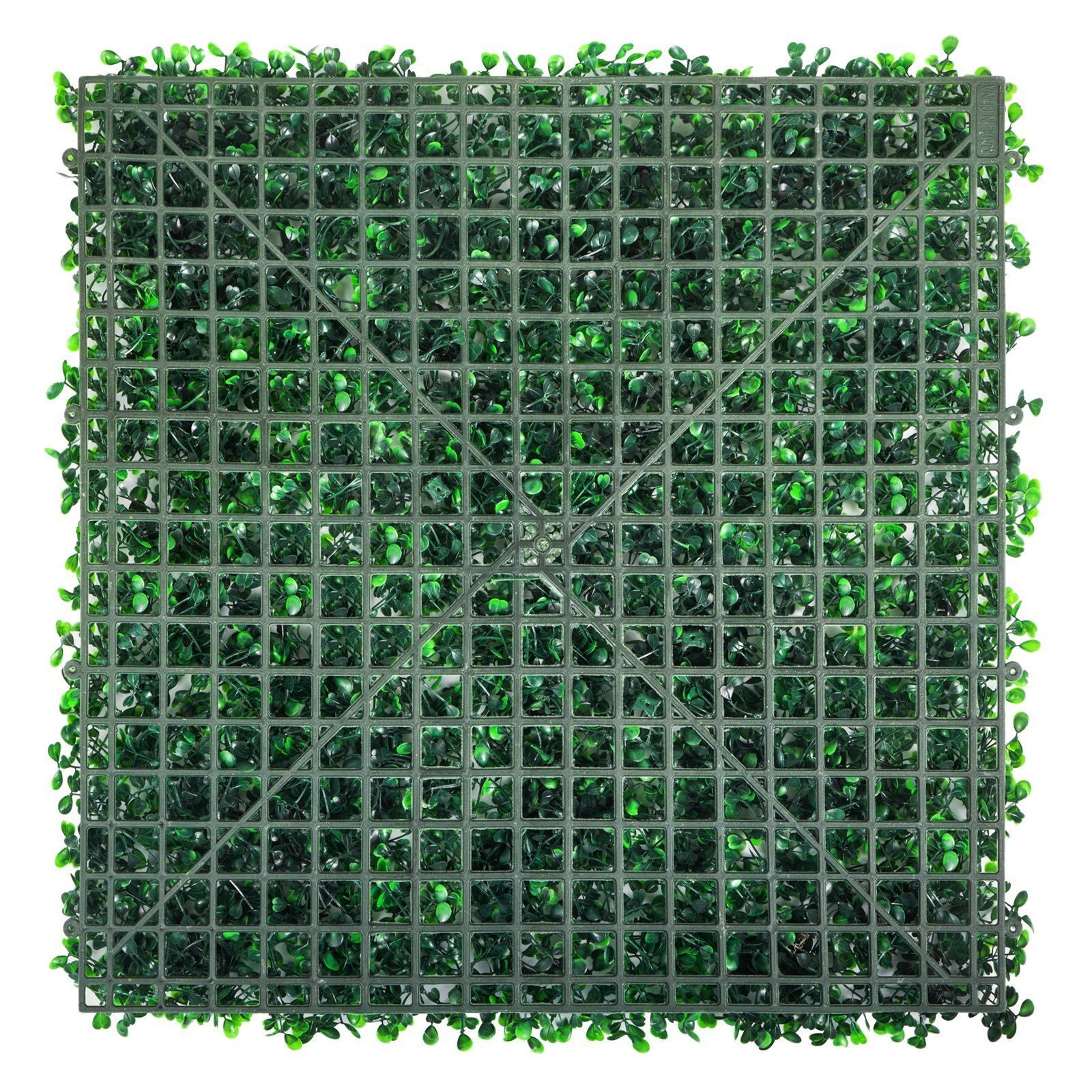Artificial plant wall 24 pieces. Privacy hedge artificial green, artificial boxwood panel PE, privacy screen artificial plants 60 x 40 cm, privacy hedge wall decoration plant wall