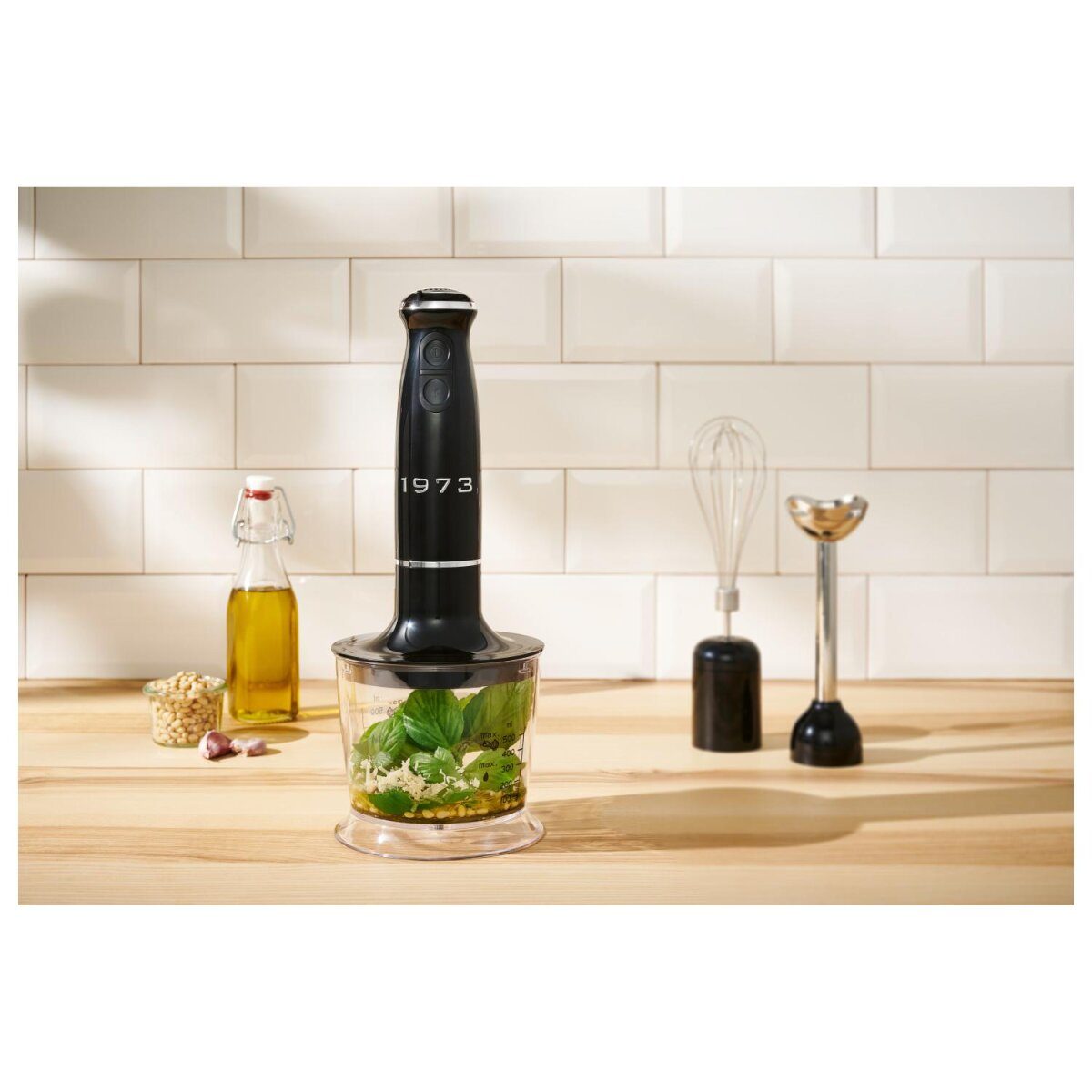 SILVERCREST® hand blender set »Retro 1973 SSMSR 600 A1« (black)