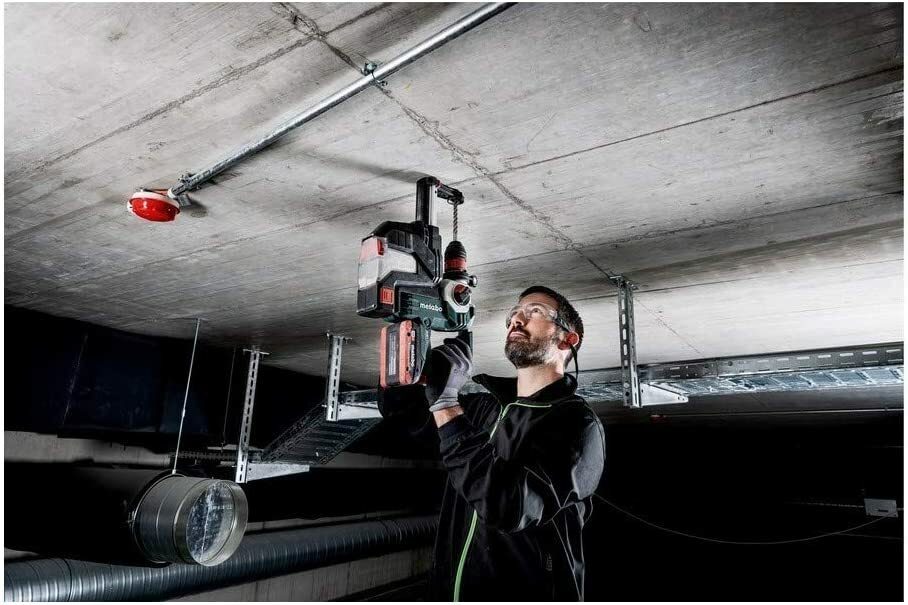 Metabo Akku-Kombihammer KHA 18 LTX BL 24 Q Set bürstenlos mit Schnellwechselfutter (SDS plus/zylindrisch) – inklusive integrierter Staubabsaugung