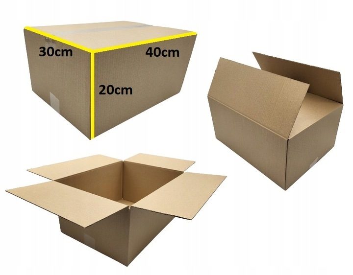 50x Faltschachteln 400x300x200 Karton 3-lagiger Versandkarton 40x30x20 Verpackungsmaterial