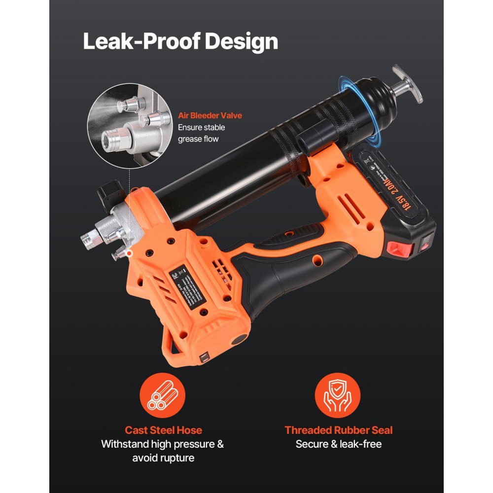 Akku-Fettpresse, max. 55 MPa, Fettpresse mit LED-Licht und Schlauch, 20-V-Batteriebetrieb und Auslöser, kompatibel mit 18-V-Makita-Batterien, zum Schmieren von Fahrzeugen oder Maschinen (nur Werkzeug)
