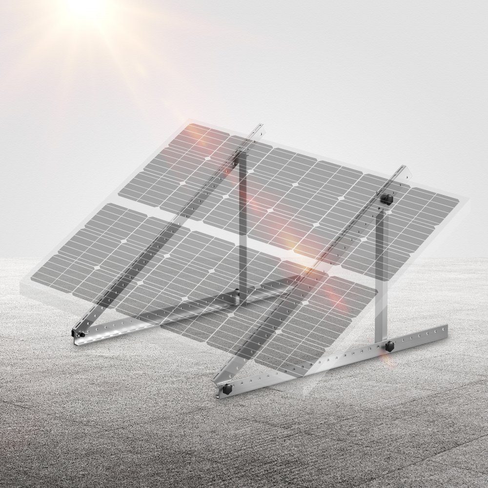 Set of 2 Solar Panel Brackets 45" 0 to 90° Adjustable Solar Panel Brackets for 100-400W Solar Panel Lightweight Aluminum Brackets with Folding Tilt Legs for RV Boat