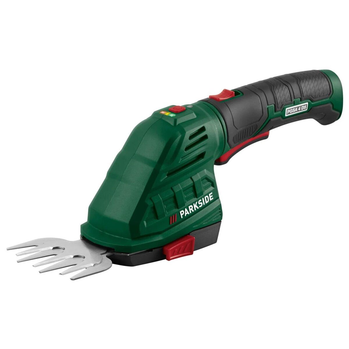 PARKSIDE® 4 V 2-in-1 cordless grass and shrub shears »PGSA 4 D5«, with 180° rotating soft handle