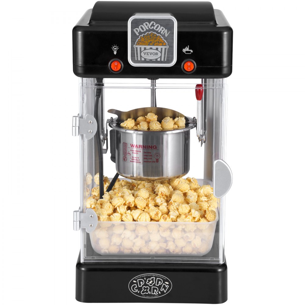 Popcorn Machine Popcorn Machine Popcorn Maker, 300W Popcorn Machine 2.5oz Kettle Makes 4Qt Per Load, Popcorn Machine with PP Door, Includes 2 Scoops and Tray, Cinema Style Black Popcorn Machine Popcorn Machine Popcorn Maker, 300W Popcorn Machine 2.5oz Kettle Makes 4Qt Per Load, Popcorn Machine with PP Door, Includes 2 Scoops and Tray, Cinema Style Black