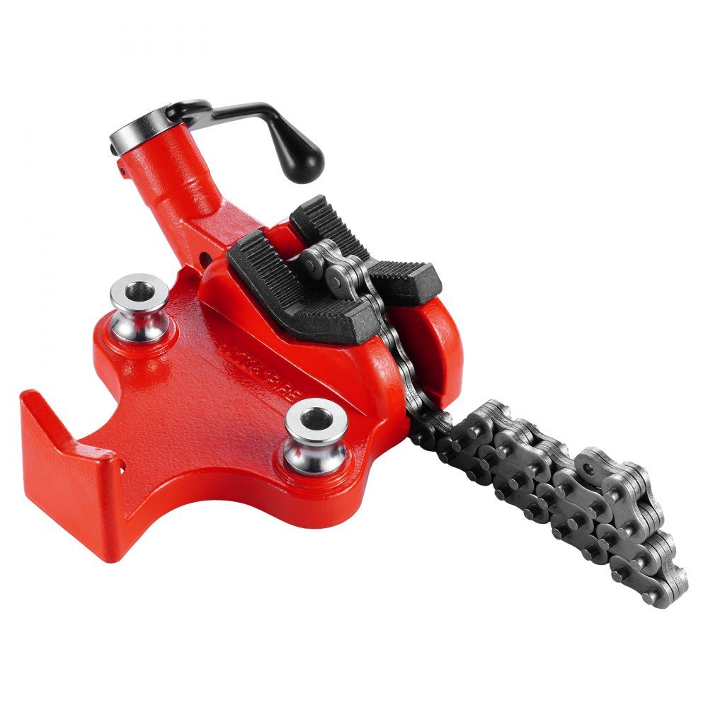 Kettingpijpschroef, 6,35-152,4 mm pijpcapaciteit, 710 mm zware ketting en gietijzeren basis, industriële kwaliteit pijpklemming voor loodgieterswerk, autoreparatie, metaalbewerking