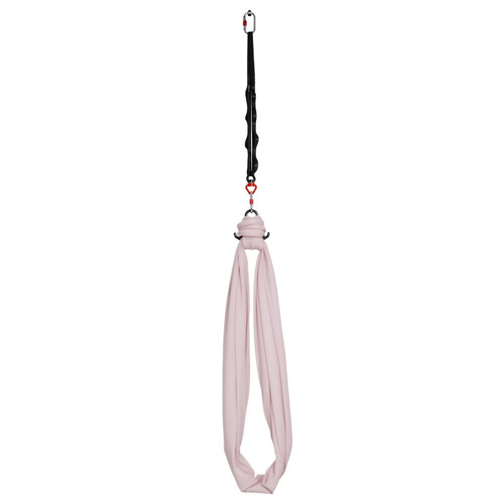 Aerial Yoga Hammock, Maximum Load 300lbs, Yoga Swing with Nylon Fabric, Daisy Rope and PE Zipper Bag, Gymnastics Swings, Dual Function, Anti-Gravity Exercises, Pink