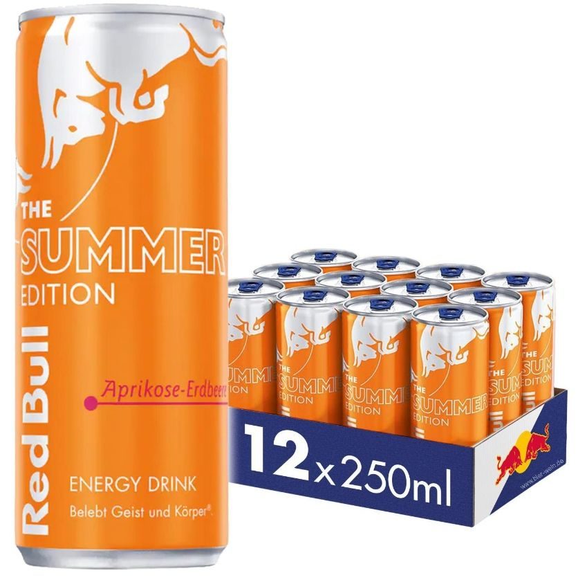 Red Bull Morela Truskawka – 12x250ml – Erfrischender Energiedrink