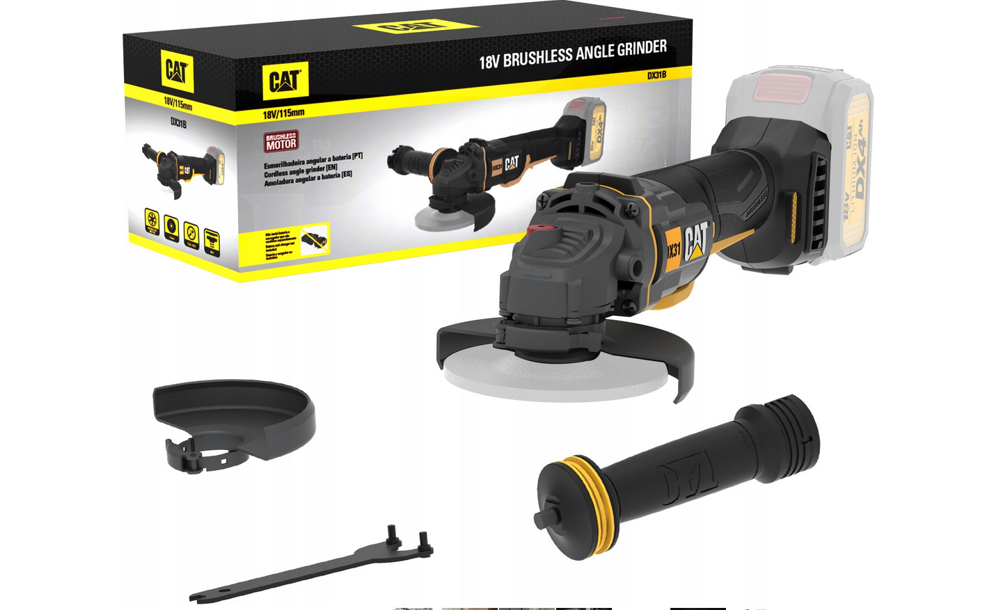 Meuleuse d'angle CAT DX31B 18V 115mm moteur brushless Meuleuse d'angle CAT DX31B 18V 115mm moteur brushless
