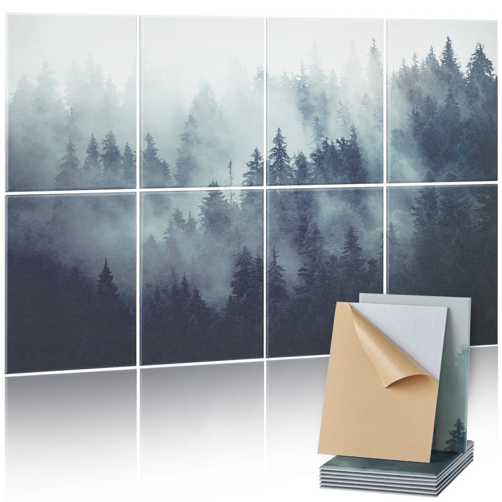Pack de 8 panneaux acoustiques, 1200x800x10 mm, panneaux muraux acoustiques, panneaux autocollants, insonorisants et absorbants pour maison, bureau, studio, salle de jeux, théâtre, forêt Pack de 8 panneaux acoustiques, 1200x800x10 mm, panneaux muraux acoustiques, panneaux autocollants, insonorisants et absorbants pour maison, bureau, studio, salle de jeux, théâtre, forêt