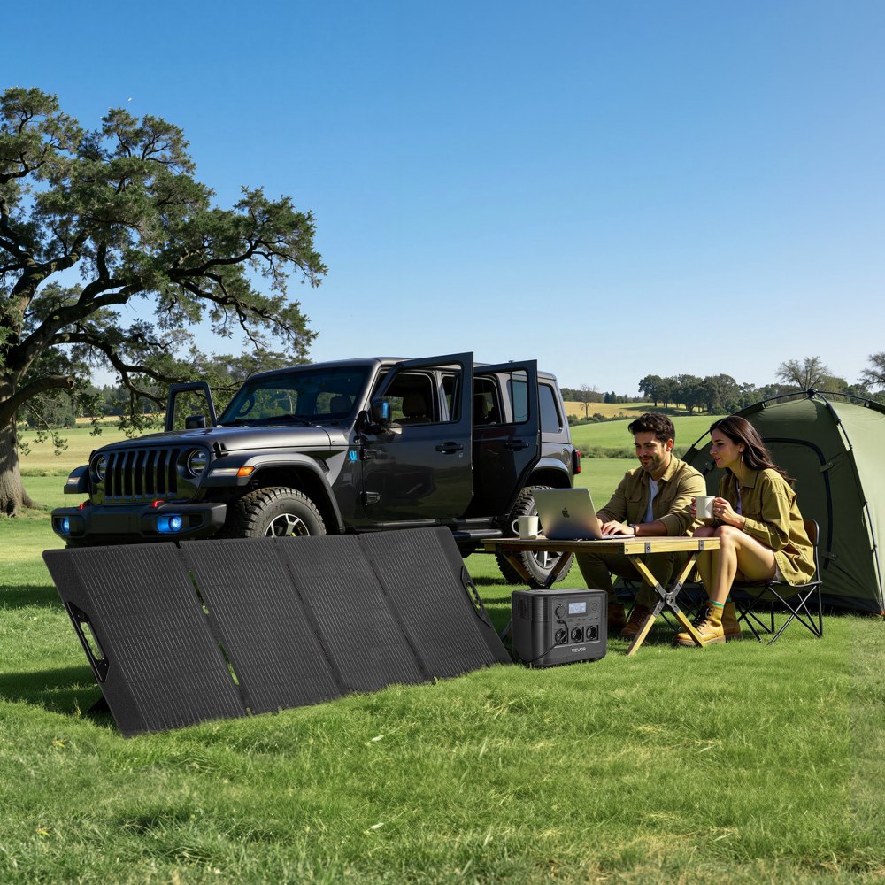 Tragbares VEVOE-Kraftwerk mit 200-W-Solarpanel, 1200-W-Solargenerator, 806-Wh-LiFePO4-Batterie-Backup und 9 Ausgängen, Backup-Generator für Notfälle zu Hause, Camping und Reisen mit dem Wohnmobil Tragbares VEVOE-Kraftwerk mit 200-W-Solarpanel, 1200-W-Solargenerator, 806-Wh-LiFePO4-Batterie-Backup und 9 Ausgängen, Backup-Generator für Notfälle zu Hause, Camping und Reisen mit dem Wohnmobil