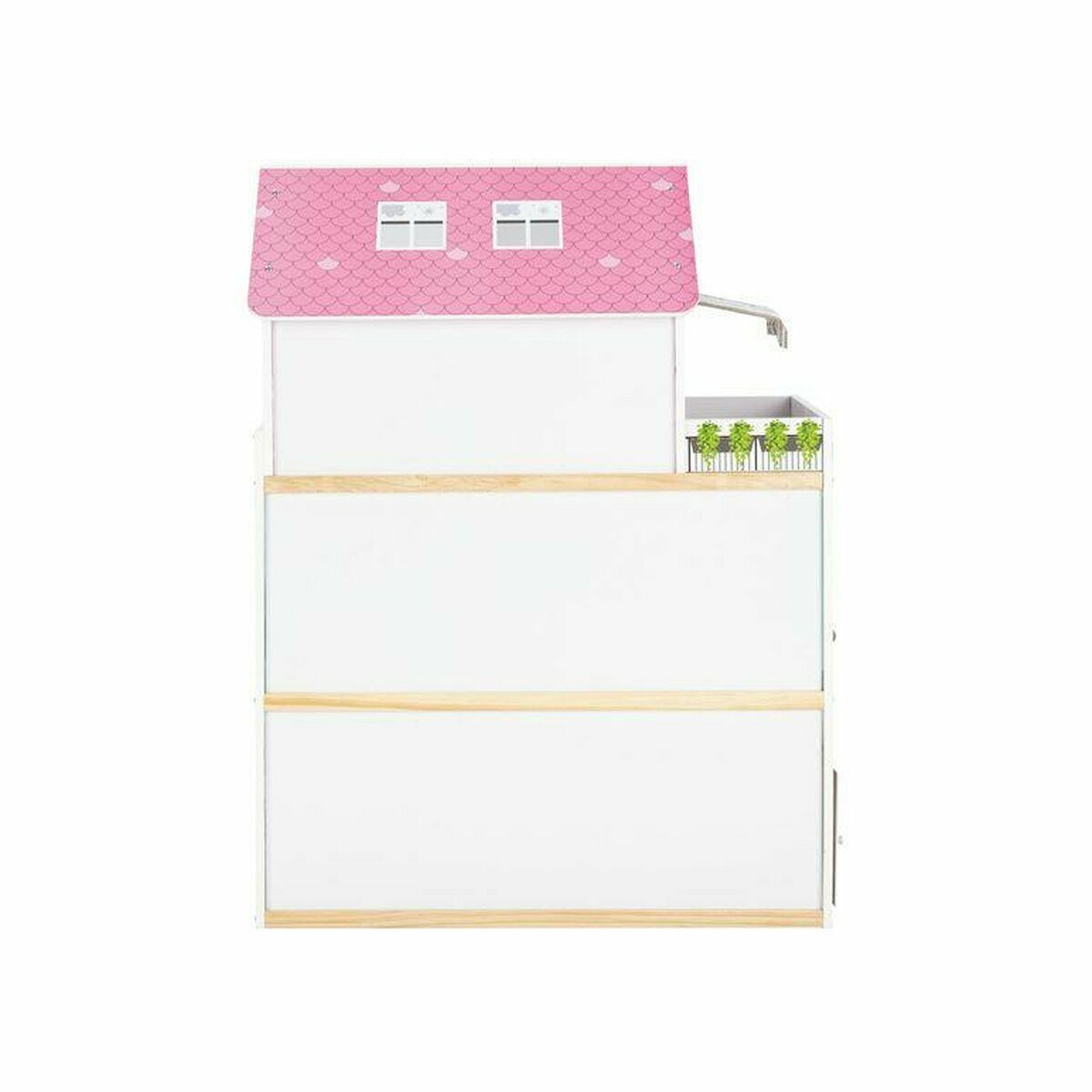 PLAYTIVE® Puppenhaus mit viel Zubehör und großzügigen Ausschnitten zum Spielen