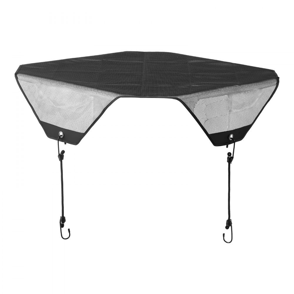 Abdeckung für Klimaanlagen für den Außenbereich, 810 x 810 mm, Schutzhülle für Klimaanlagen, PVC-Netzabdeckung mit elastischen Haken, reißfest, für den Außenbereich, für alle Jahreszeiten, Schwarz