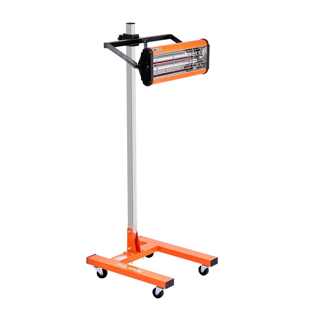 Infrared curing lamp, 1500W, 1-60 min time setting, automatic curing lamp with automatic heater and holder, 31.8 m² baking area, spray booth heaters, paint dryer