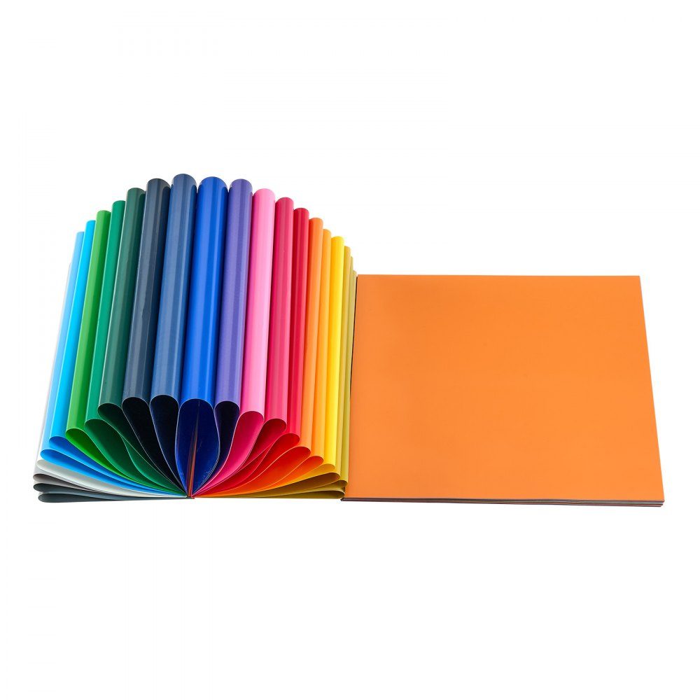 Vinylfolie warmteoverdrachtsfolie (304,8 x 304,8 mm) 50 vellen, diverse kleuren, plotterfilm compatibel met snijmachines, opstrijkfolie voor T-shirts, kussens, hoeden