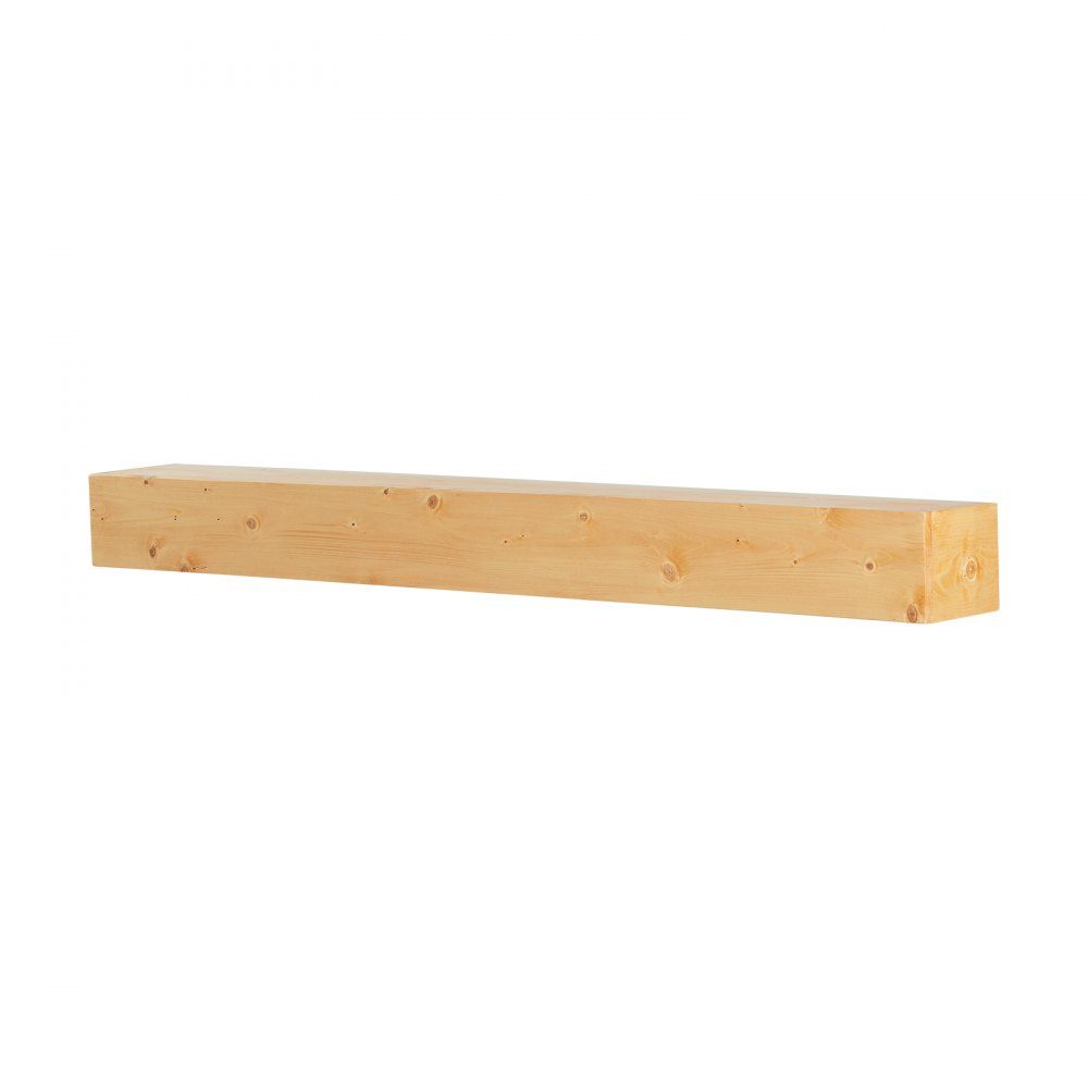 Kaminsims, 152,4 x 20,3 x 15,2 cm, Tragkraft: 22,7 kg, Naturholz, Kaminsims über dem Kamin, schwebendes Bauernhaus-Wandregal, handgefertigtes Kaminsims aus Holz, Wanddekoration, rustikales Naturholz