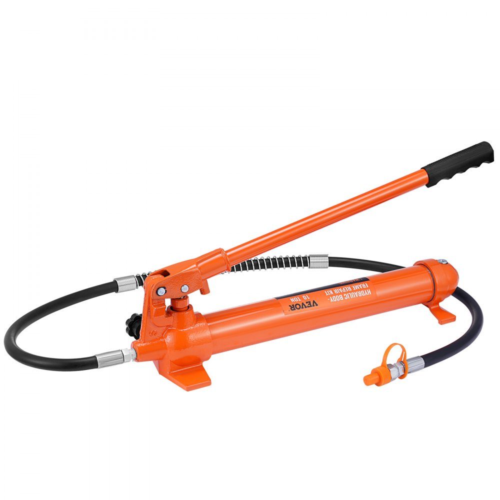 Hydraulische krik Luchtpomp 10T Luchthydraulische krik 135 mm slag Rood Inclusief 100/195/300/500 mm verlengstang Elektrostatisch poederspuiten Autoreparatie