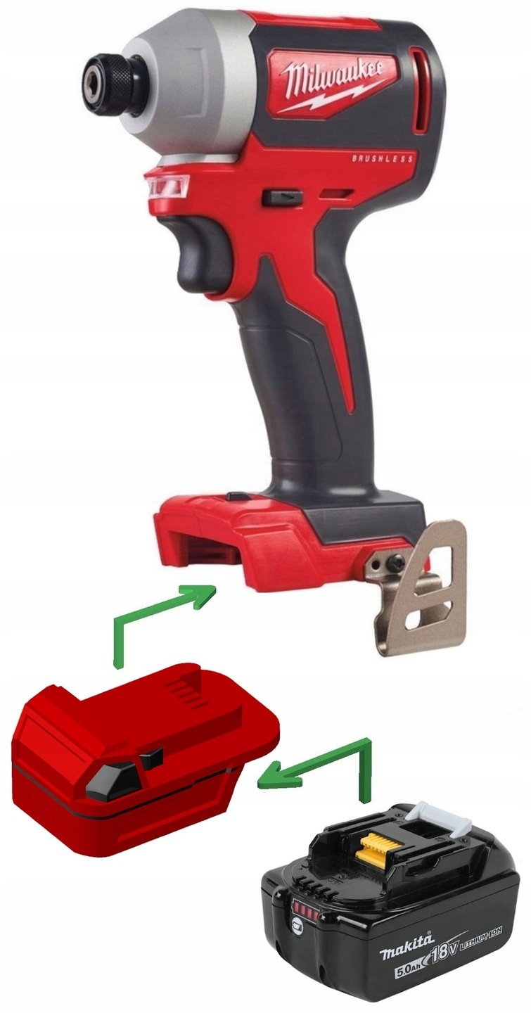 #NIEUWE # Makita LXT-serie 18V batterijadapter voor Milwaukee M18 18V elektrisch gereedschap #NIEUWE # Makita LXT-serie 18V batterijadapter voor Milwaukee M18 18V elektrisch gereedschap