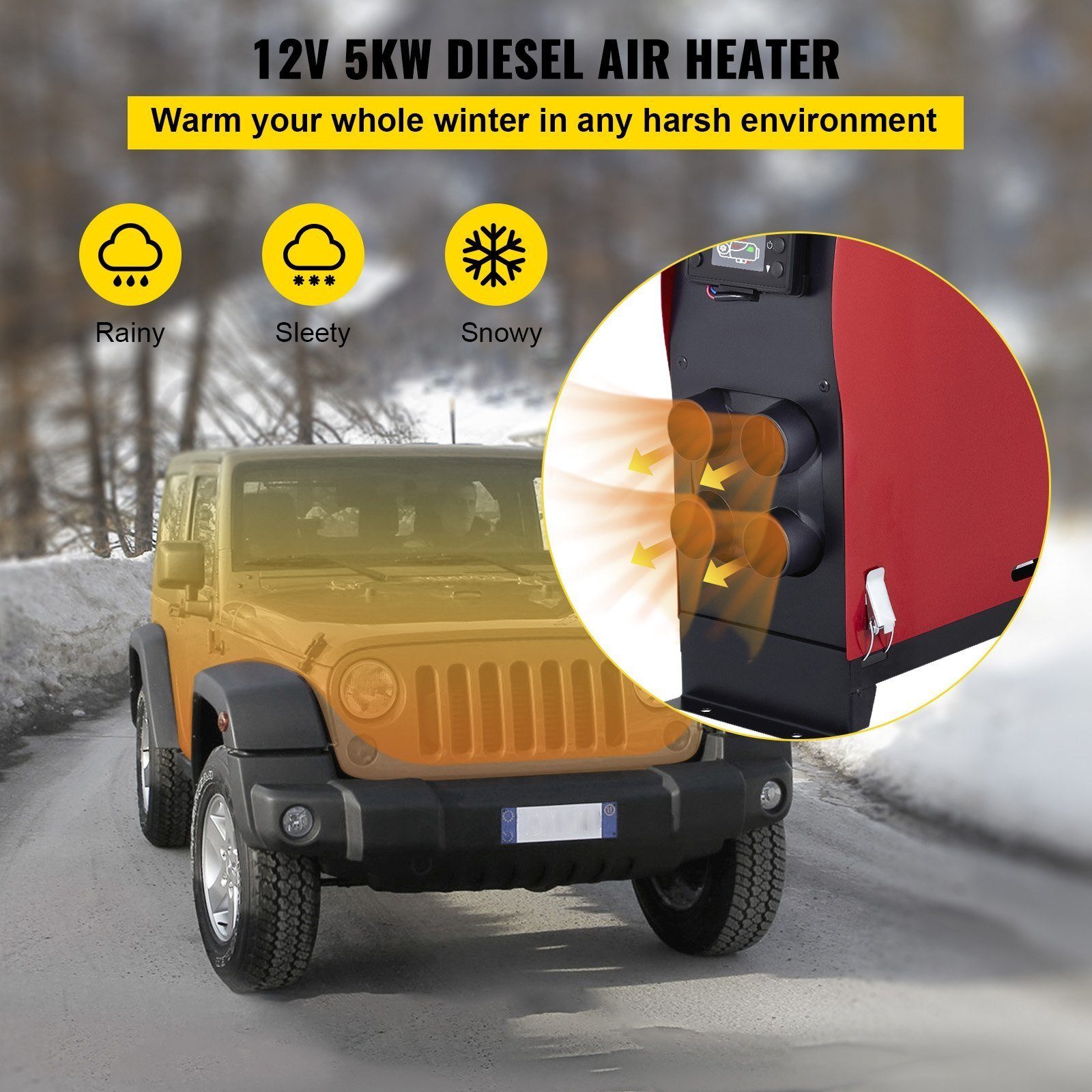 Dieselheizung, Luftheizung, Zusatzheizung, 5 kW, 12 V, einfache Integration, PKW-LKW-Lager