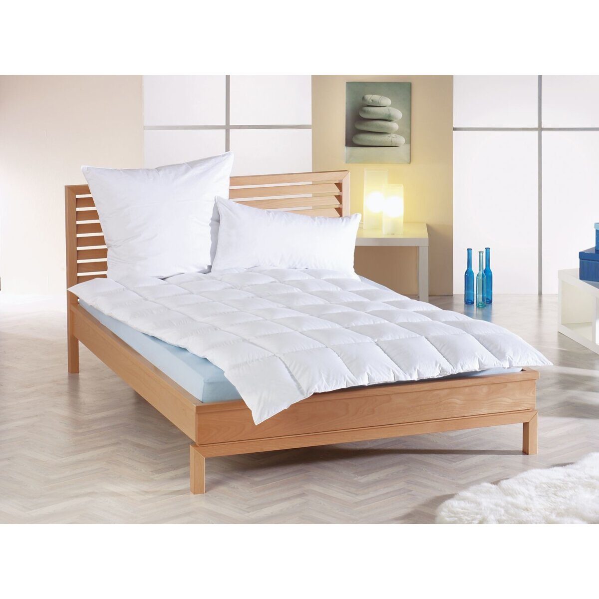 HÄUSSLING couette à cassette en duvet moyen (200 x 200 cm)