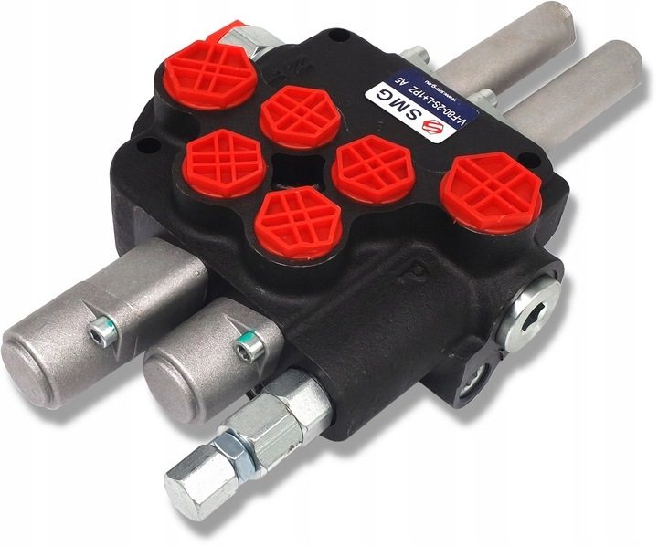 DISTRIBUTEUR HYDRAULIQUE 2 VOIES 80L + PIÈCE FLOTTEUR 1 VOIE AVEC VERROUILLAGE (K16+8) + DOUILLE DE PRESSION flottante