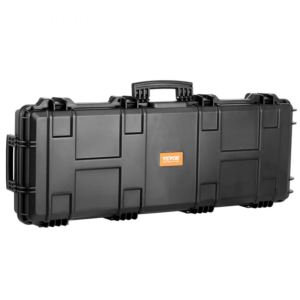 Rifle hard case with 3 layers of fully protective foam, lockable hard gun case, waterproof & rollable long gun case, for 109 cm rifles or shotguns