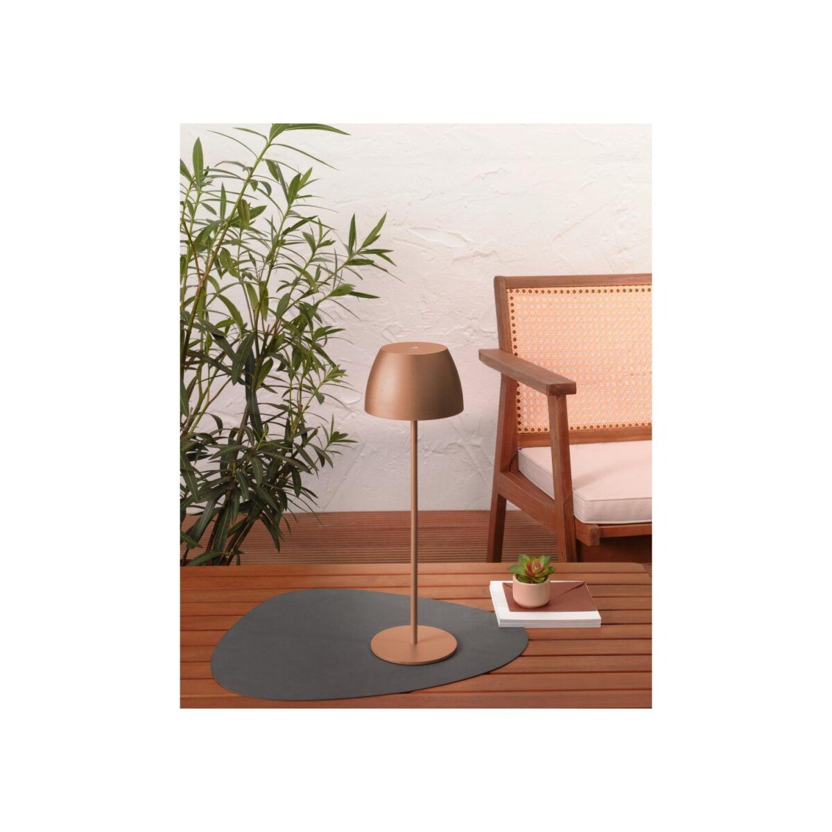 LIVARNO home LED batterij tafellamp (brons)