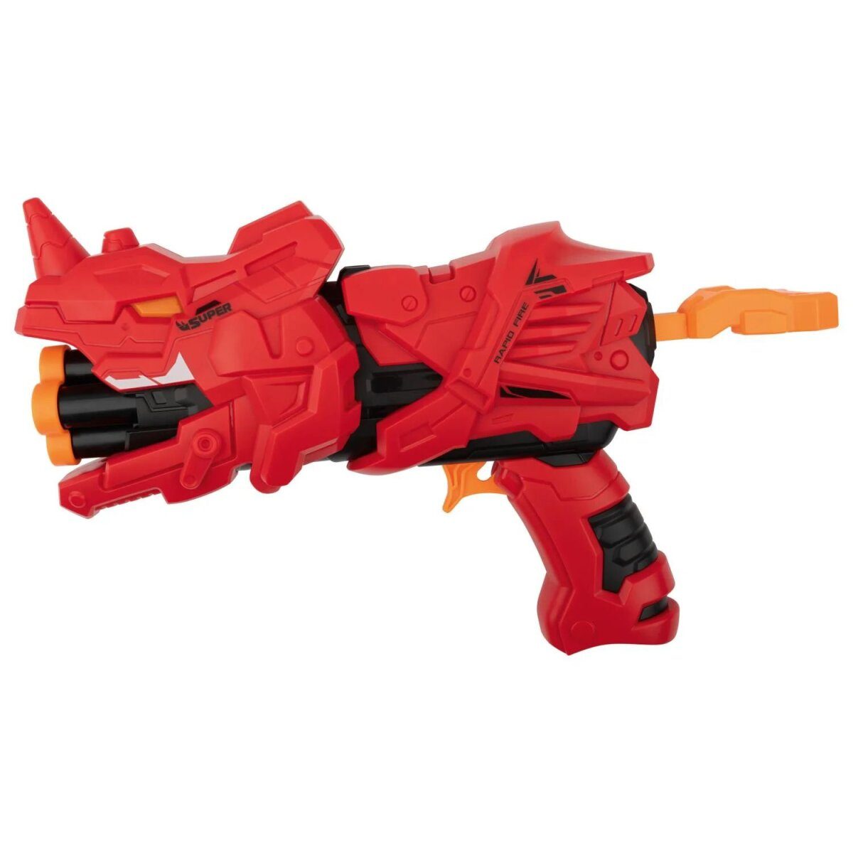 Playtive Soft Dart Gun Dinosaurier inklusive 10 Schaumstoffdarts (rot)