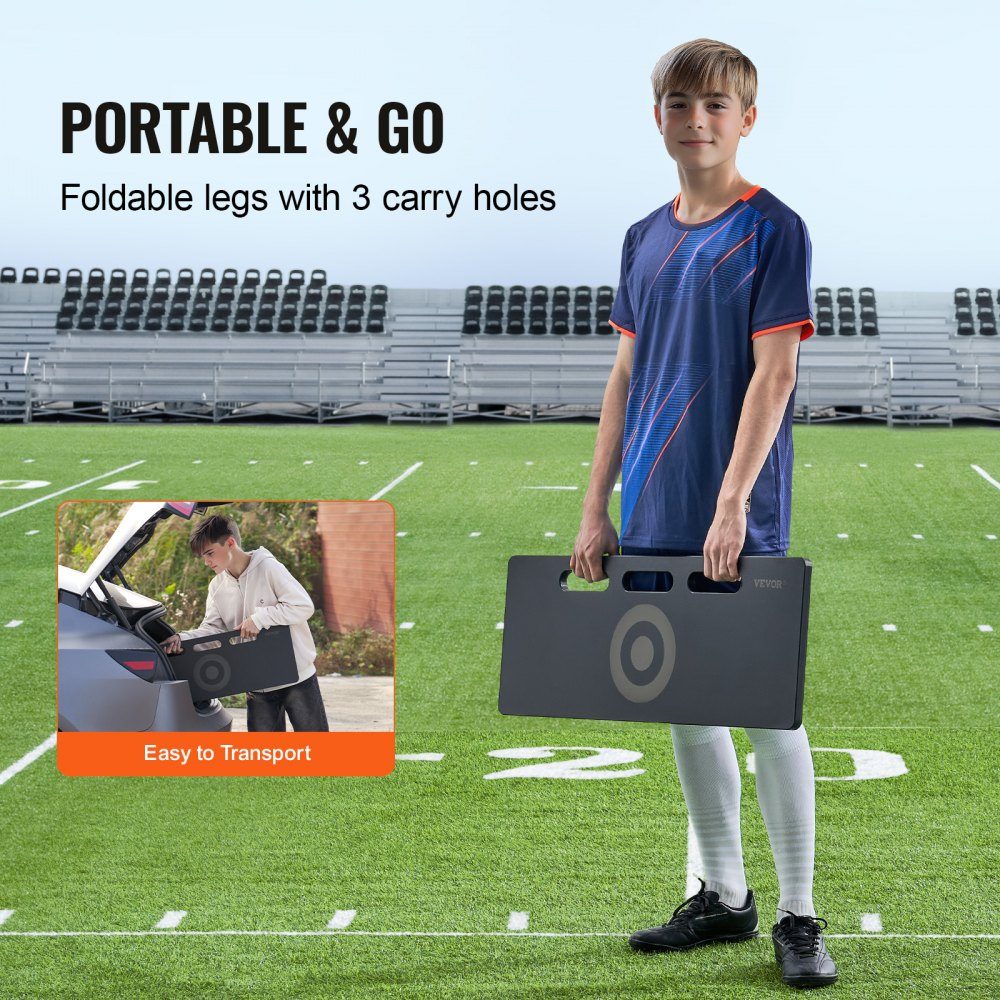 Fußball-Rebound-Board, tragbares Bounce-Board 80 x 30 cm, HDPE-Rebounder-Ausrüstung mit 2 Rebound-Winkeln, Trainingsboard-Rebounder-Kicker für Fußballtraining, Pass- und Schießübungen