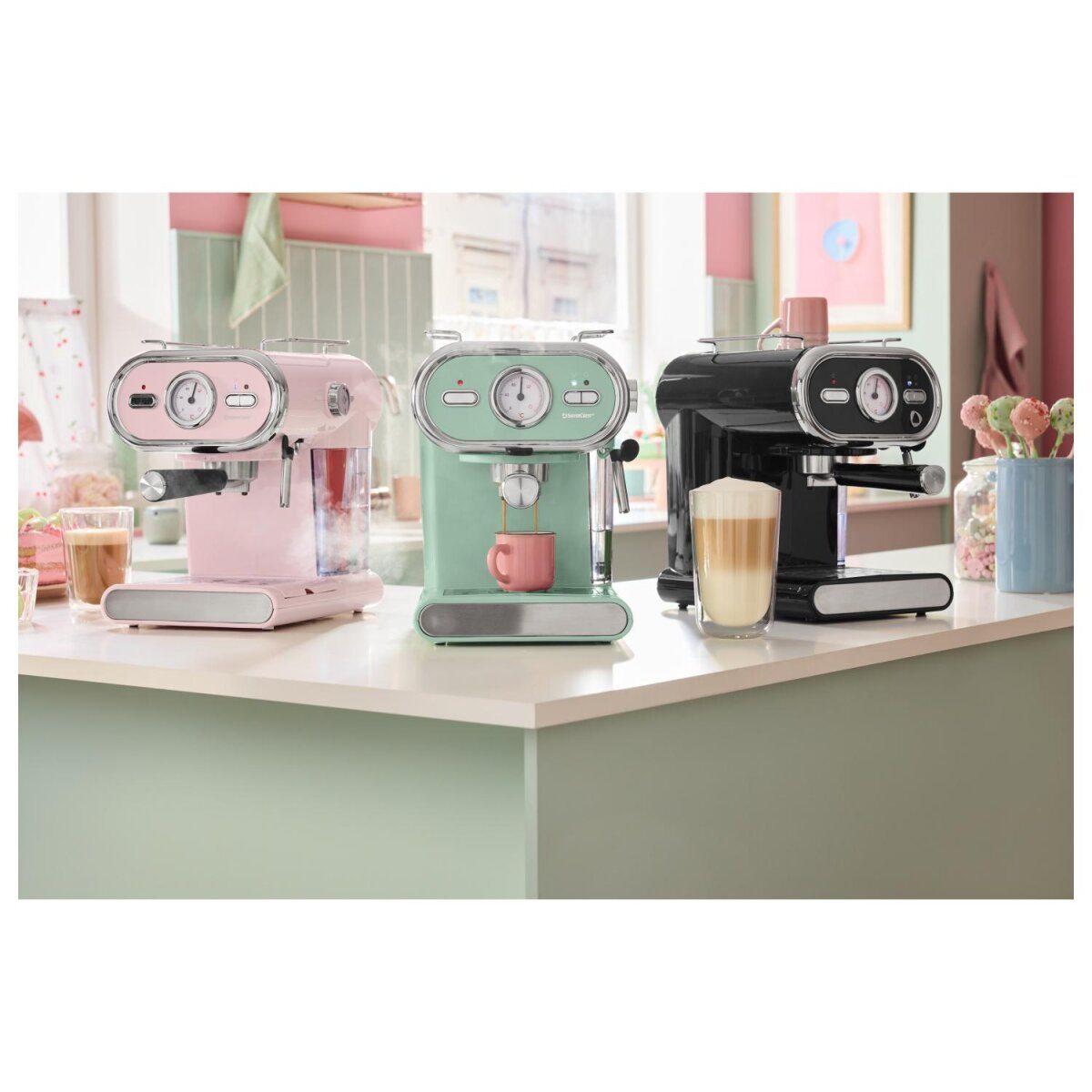 Machine à expresso SILVERCREST® pastel »SEM 1100 E1« noir bon