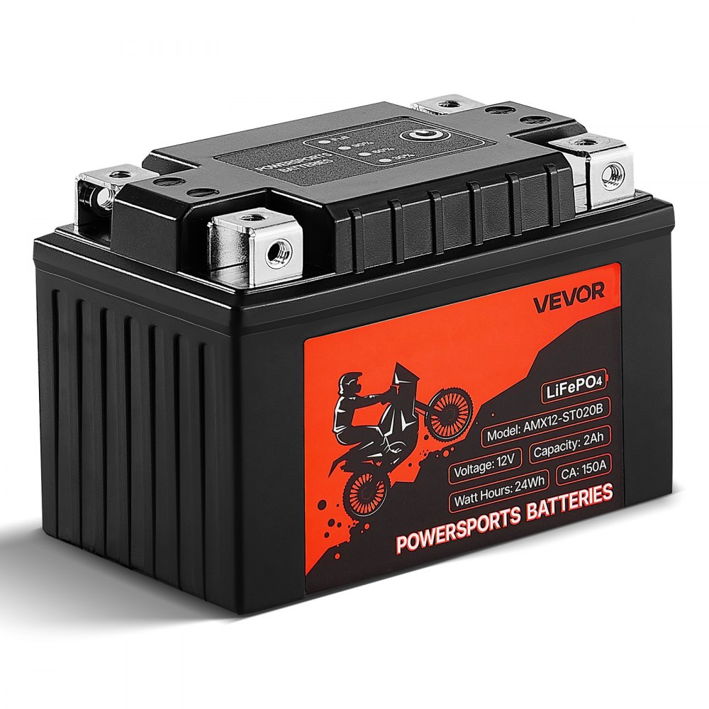 Motorcycle Battery, 12 Volt 2Ah LiFePO4 Lithium Precharged Powersports Battery, Maintenance Free and Powerful, Compatible with ATV, Motorcycle, Jet Ski, Scooter, UTV and More Motorcycle Battery, 12 Volt 2Ah LiFePO4 Lithium Precharged Powersports Battery, Maintenance Free and Powerful, Compatible with ATV, Motorcycle, Jet Ski, Scooter, UTV and More