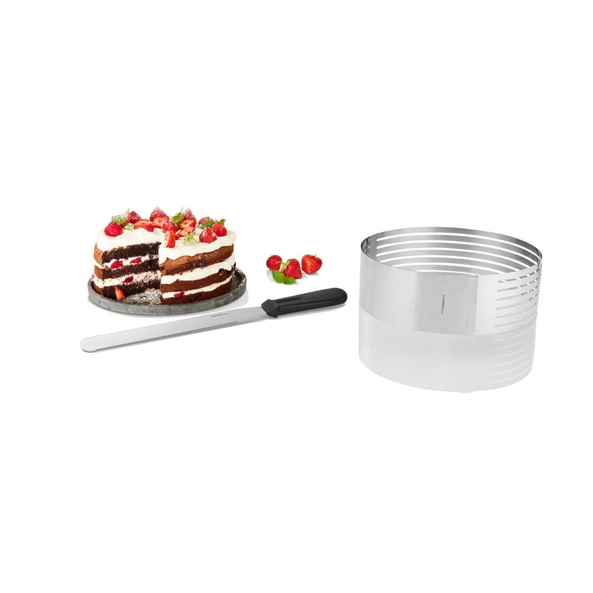LIVARNO Home kitchen lifter/cake base cutting aid made of stainless steel, dishwasher safe