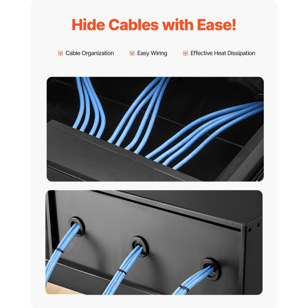 4U-Rack-Schublade, 50 Pfund, abschließbares Serverschrankgehäuse, Schiebeschublade mit Schloss und Kabelführungslöchern für 482-mm-Netzwerkschrank, AV-Rack oder Schrankgehäuse