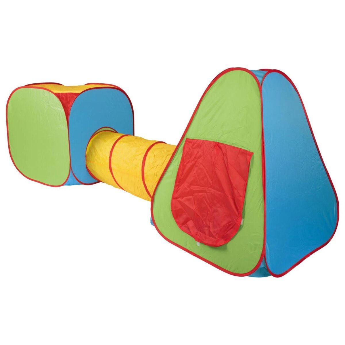 LUPILU® play tents with tunnel (green/yellow/red)