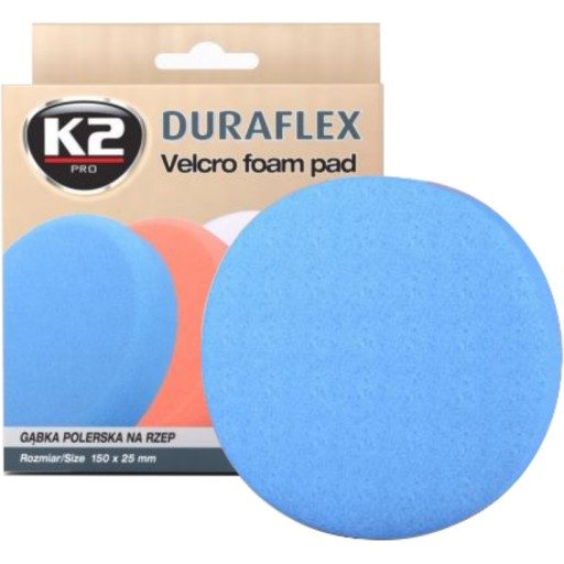 Éponge de polissage K2 Duraflex avec Velcro bleu
