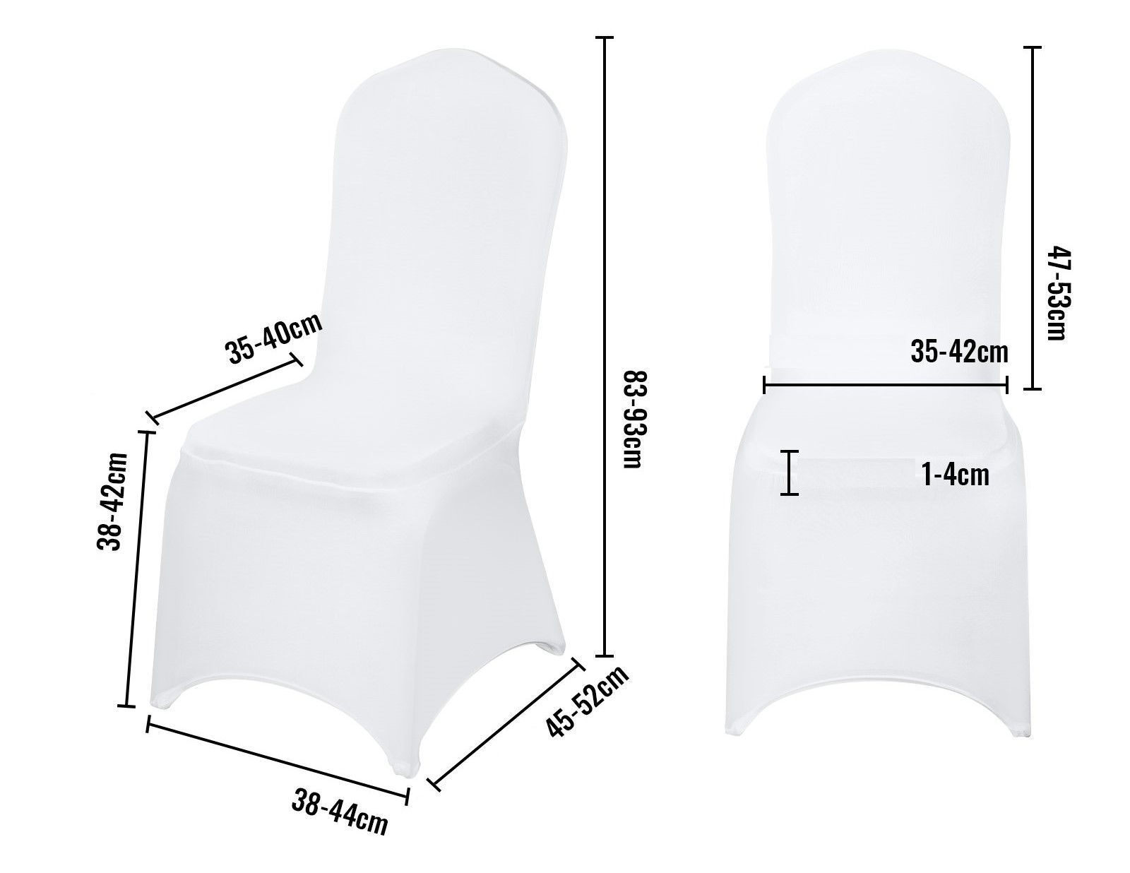 50x Universal Premium White Elegant Chair Covers Set Chair Covers Stretch Chair Covers Chair Protection Wedding Wedding Party Event