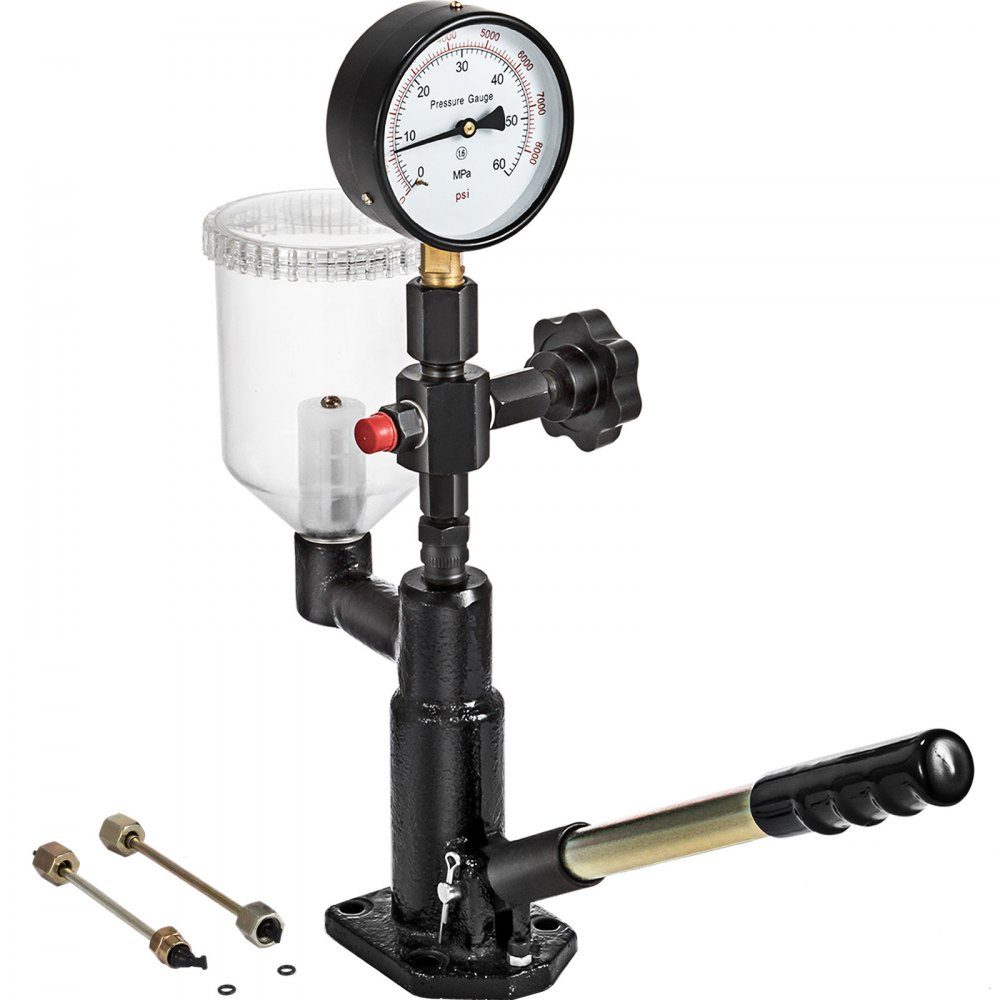 Dispositifs de test de buse d'injection de 600 bars, manomètre de pression de carburant de 0,8 L, dispositifs de test de buse d'injection avec dispositif de diagnostic de testeur d'injecteurs à double échelle dans les moteurs diesel