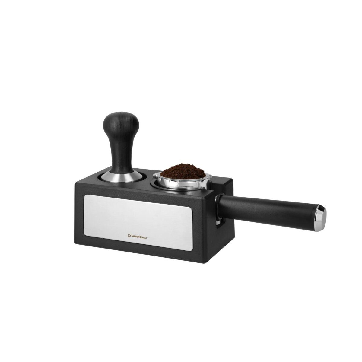 SILVERCREST® Siebträger-Abschlagbox / Tamperstation / Milchkännchen / Kakaostreuer mit Motiven