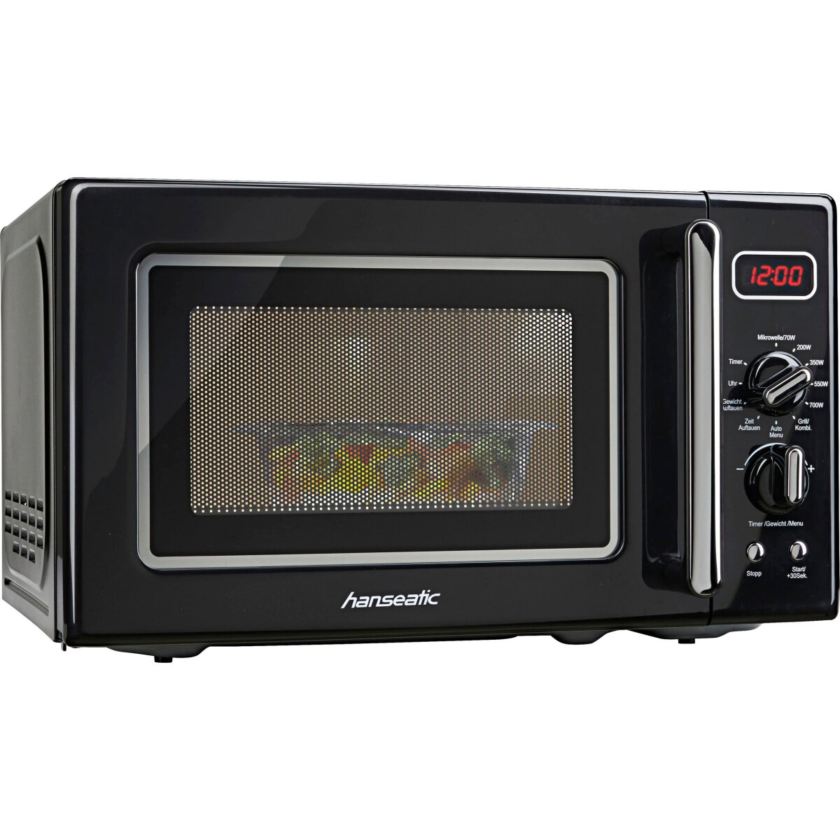Kuchenka mikrofalowa Hanseatic »AG720CE6-PM«, czarna, dobra Kuchenka mikrofalowa Hanseatic »AG720CE6-PM«, czarna, dobra